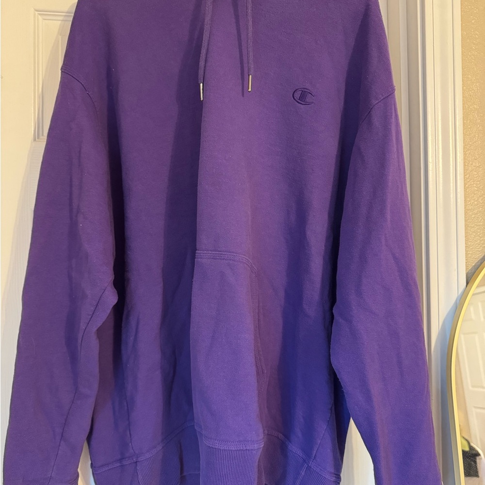 Champion Purple and Gray Athletic Hoodie
